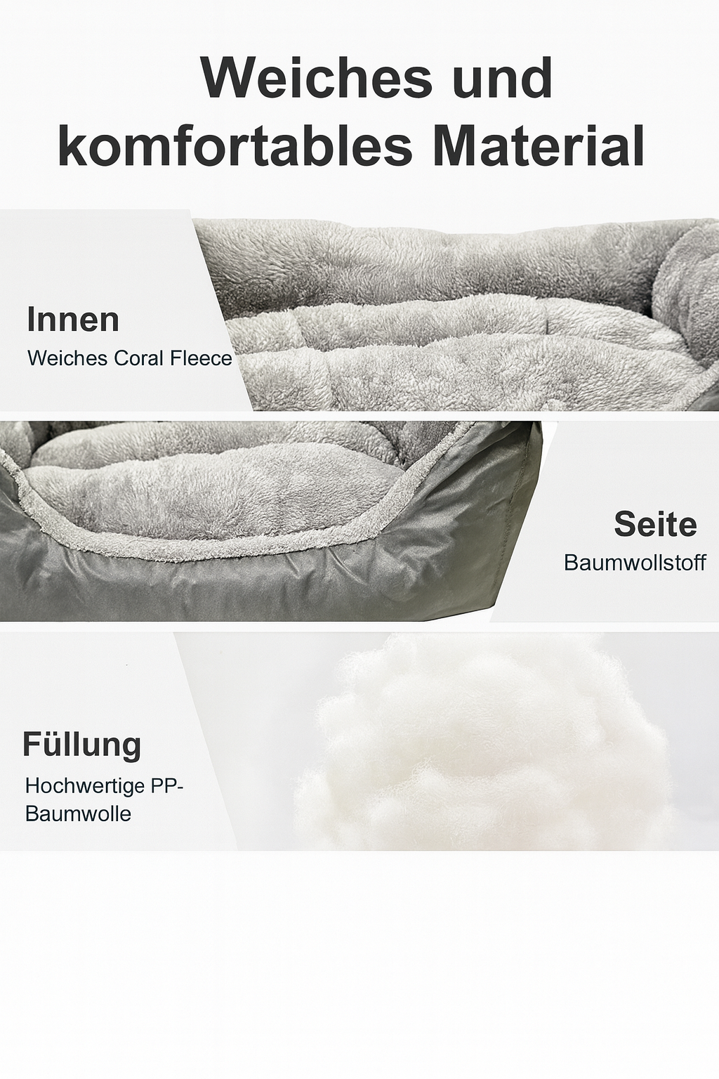 Luxus-Plüschbett für Hunde & Katzen