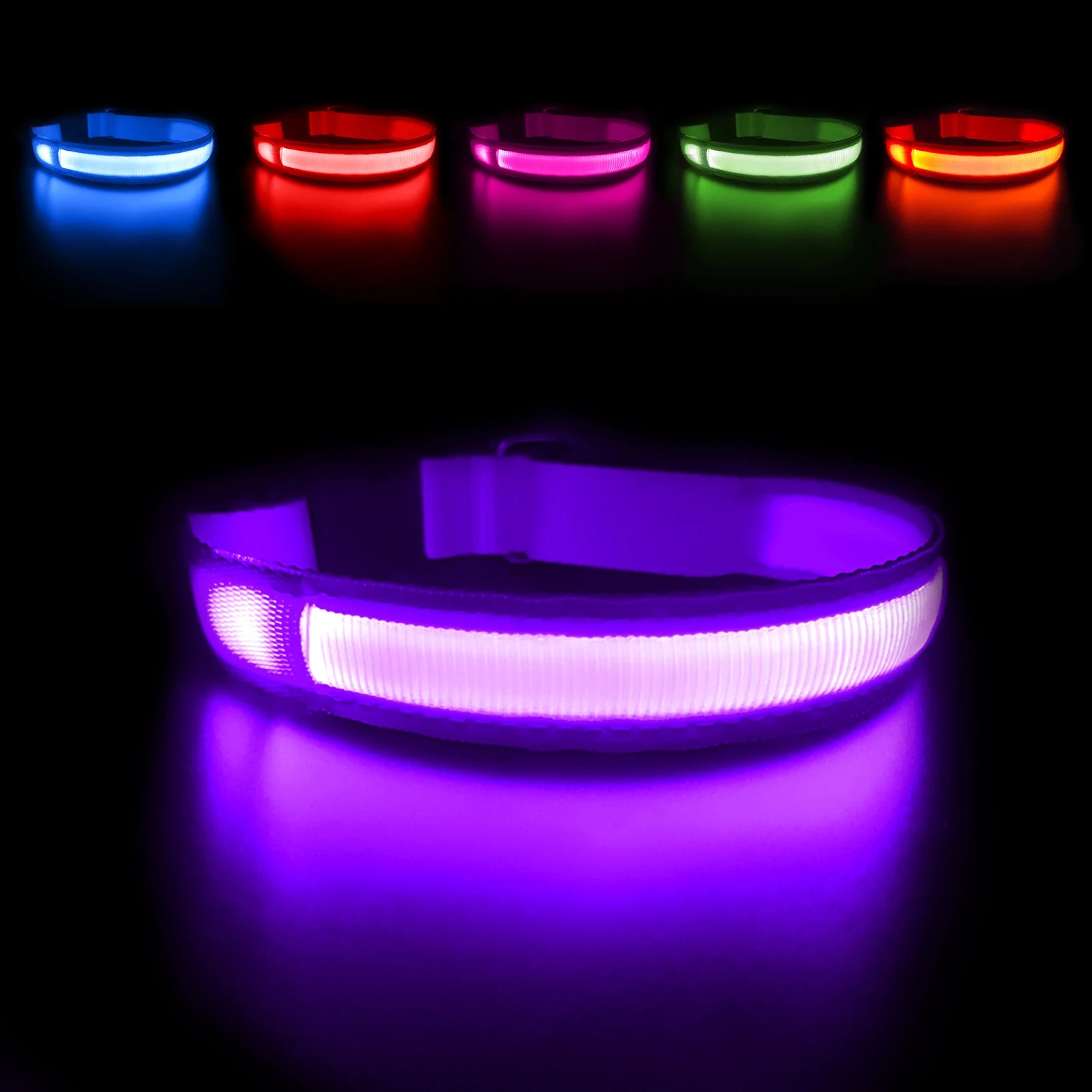 LED Hundehalsband – Wiederaufladbar & Wasserdicht