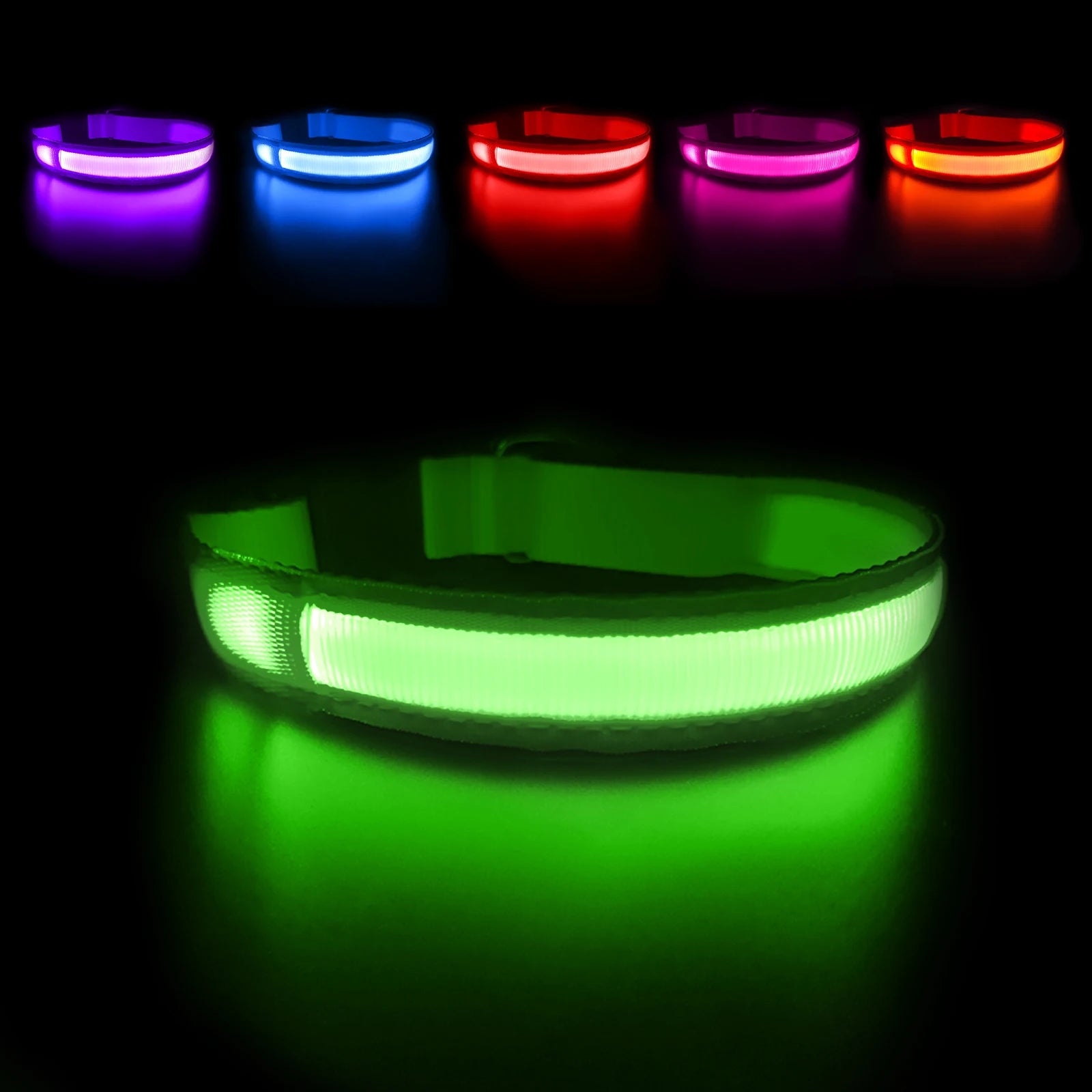 LED Hundehalsband – Wiederaufladbar & Wasserdicht
