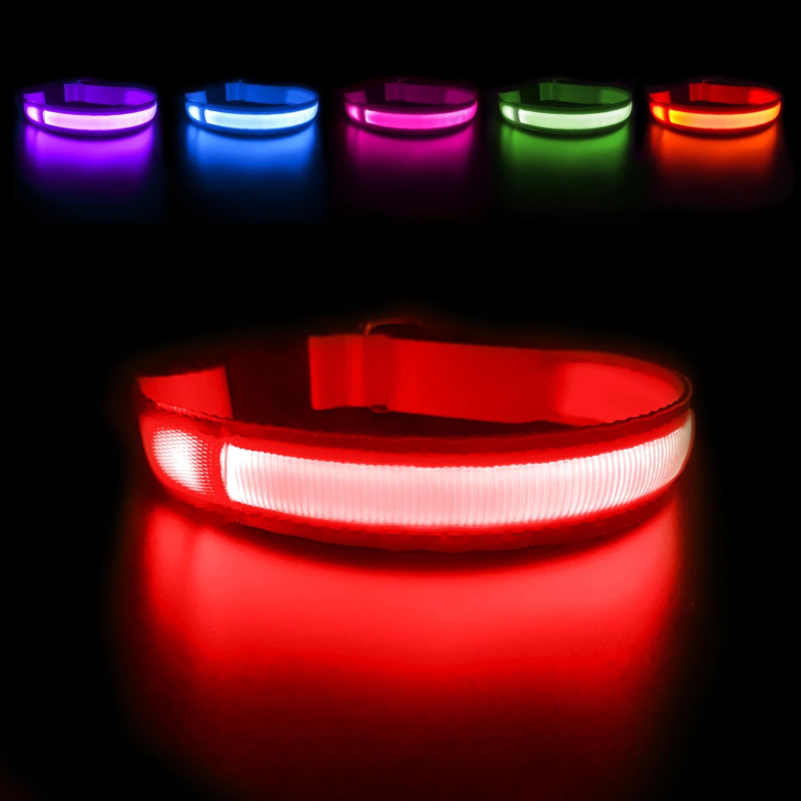 LED Hundehalsband – Wiederaufladbar & Wasserdicht