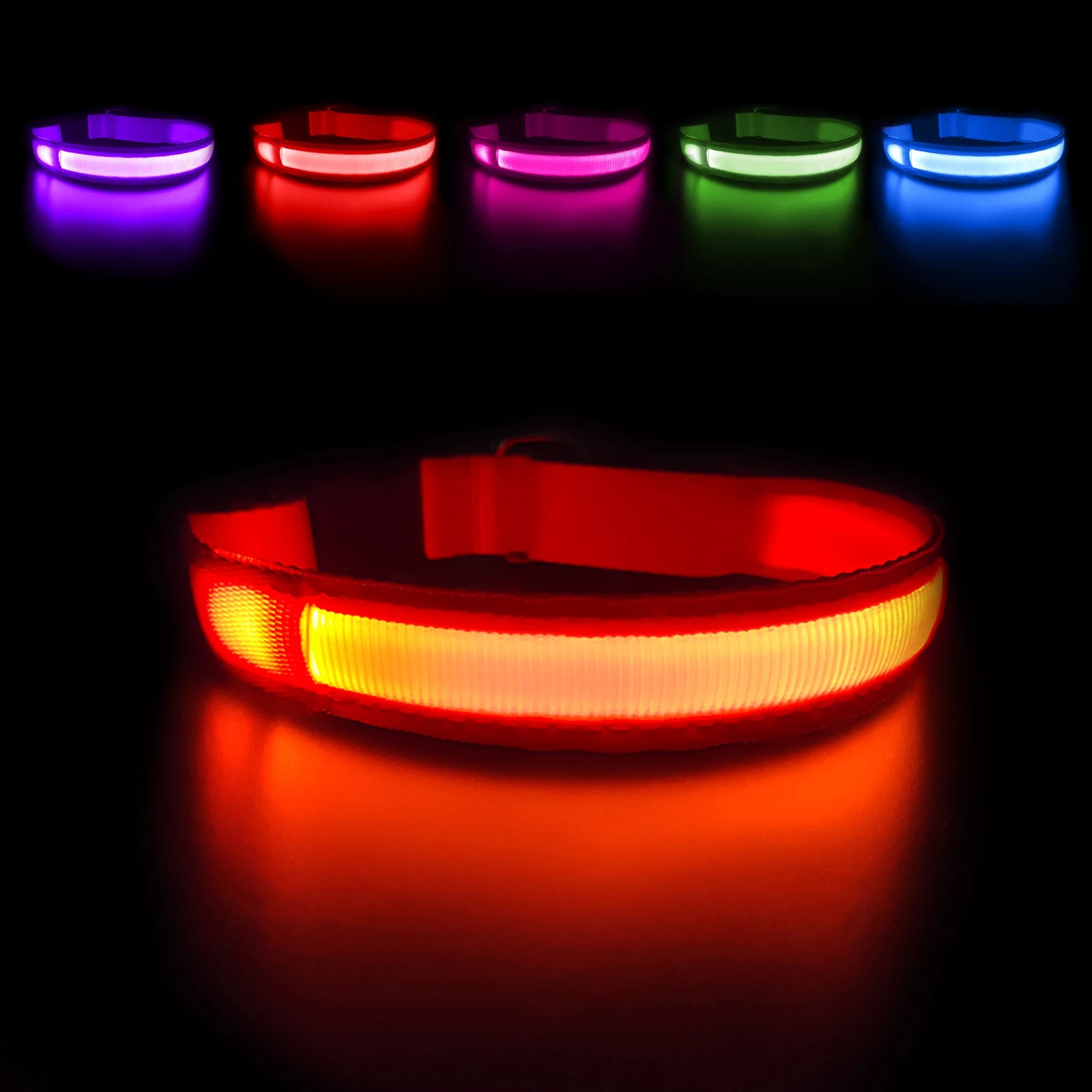 LED Hundehalsband – Wiederaufladbar & Wasserdicht