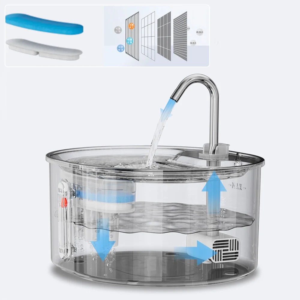 3,2 L Katze Trinkbrunnen Edelstahl