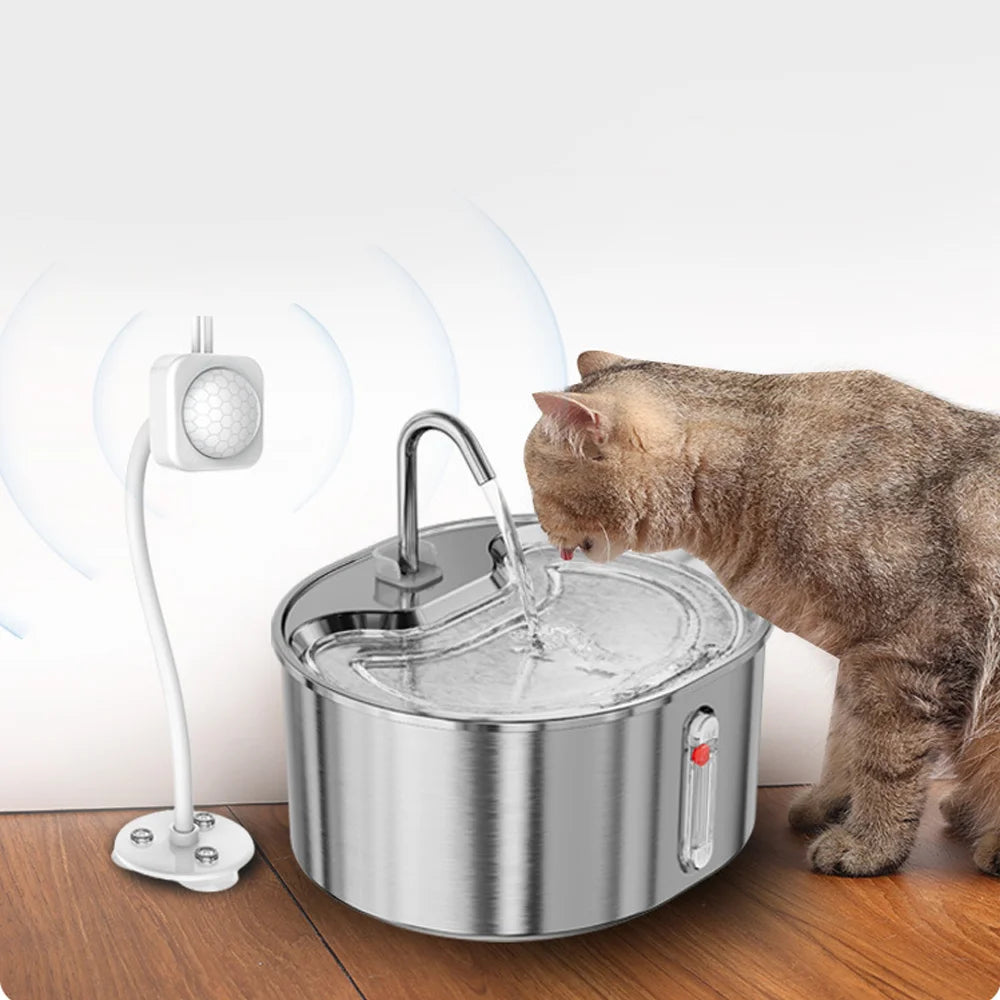 3,2 L Katze Trinkbrunnen Edelstahl