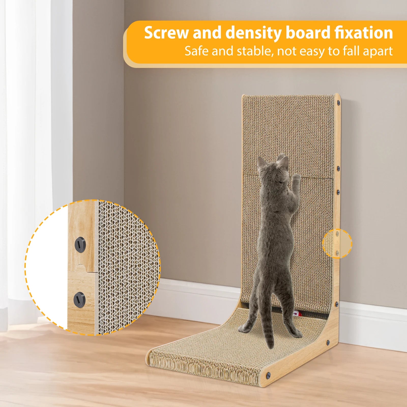 L-förmiges Kratzbrett mit Spielball