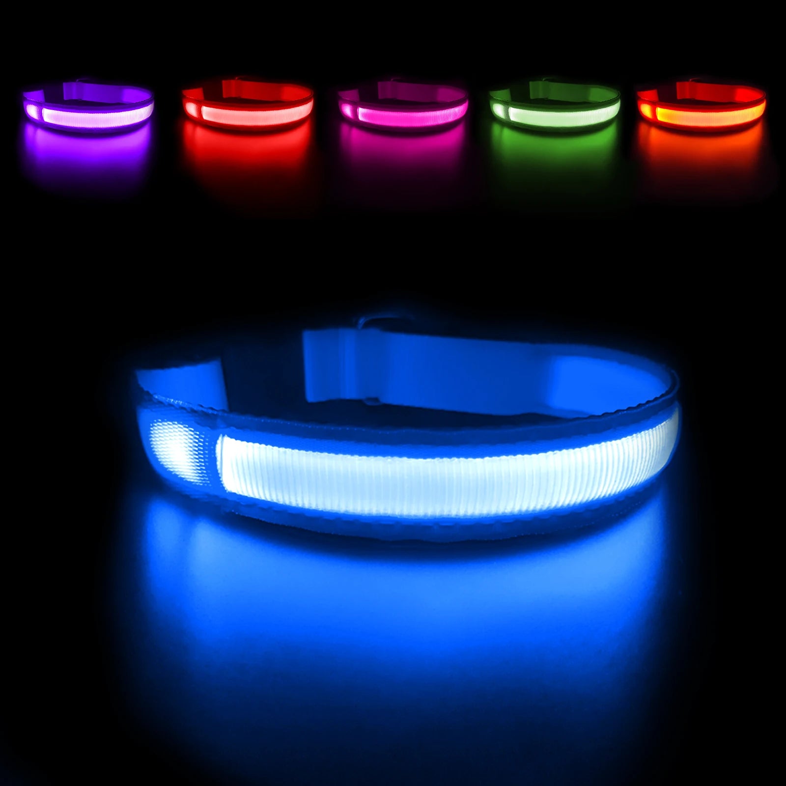 LED Hundehalsband – Wiederaufladbar & Wasserdicht