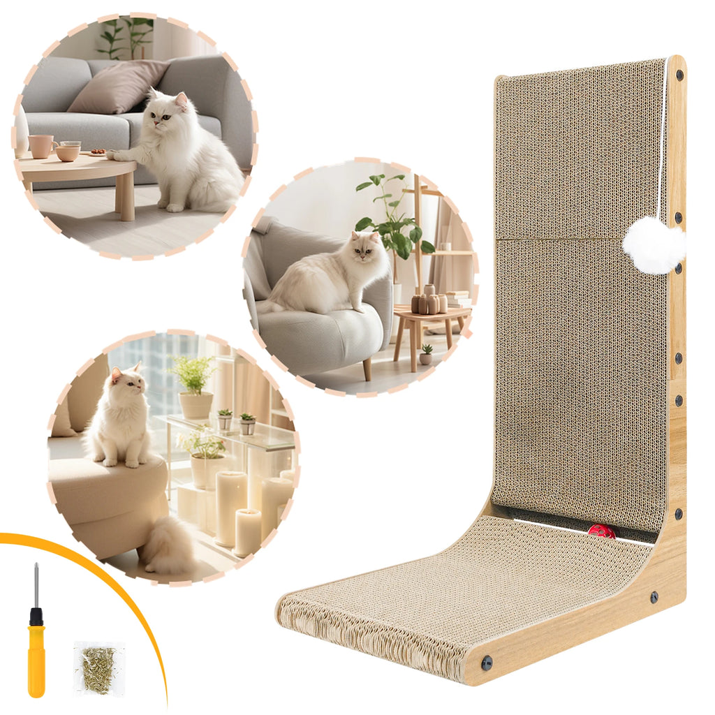 L-förmiges Kratzbrett mit Spielball