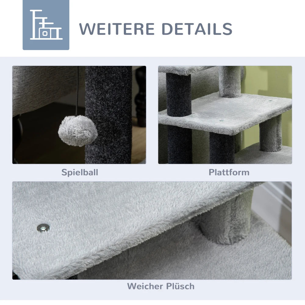 Multifunktionaler Katzenkratzbaum mit Treppe