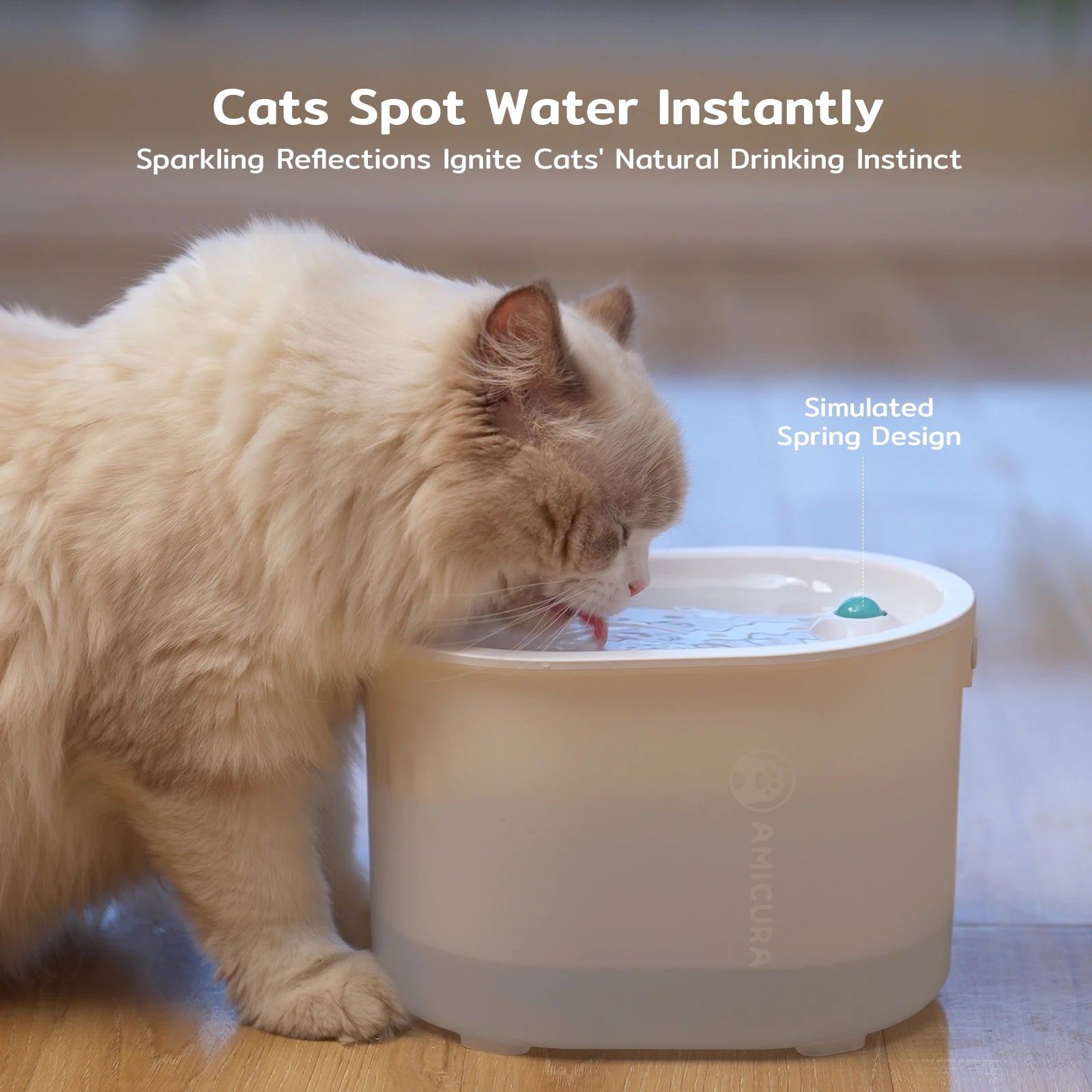 Kabelloser Trinkbrunnen für Katzen, 2 l