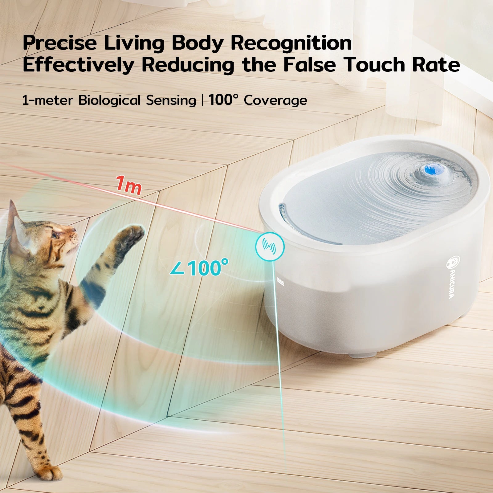 Kabelloser Trinkbrunnen für Katzen, 2 l