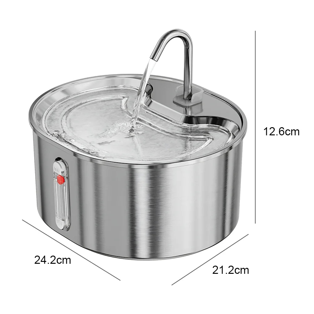 3,2 L Katze Trinkbrunnen Edelstahl